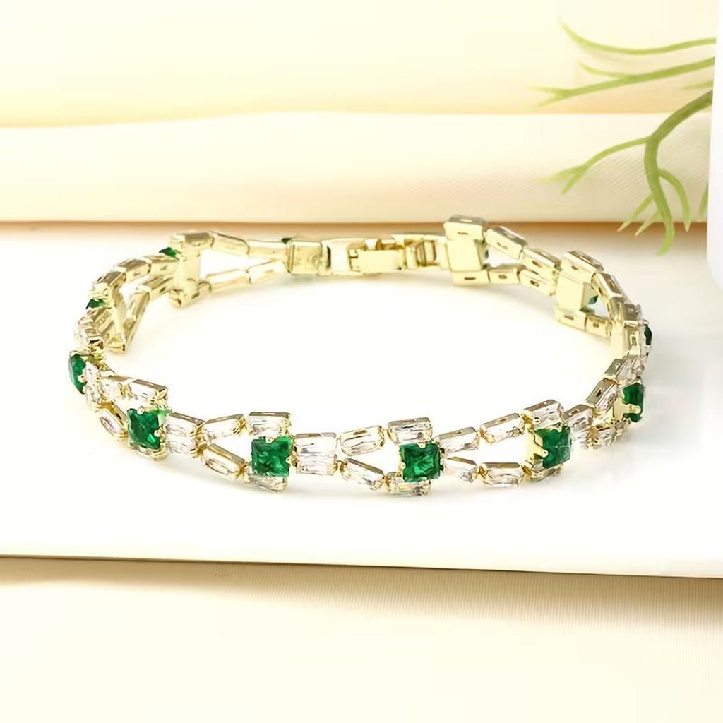 Gold tennis bracelet