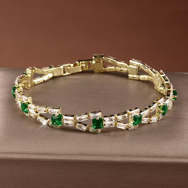Gold tennis bracelet