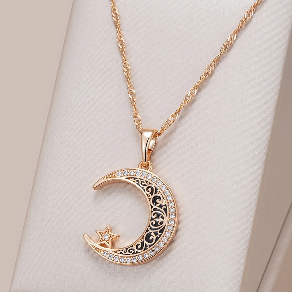 Náhrdelník měsíc zářivý a elegantní