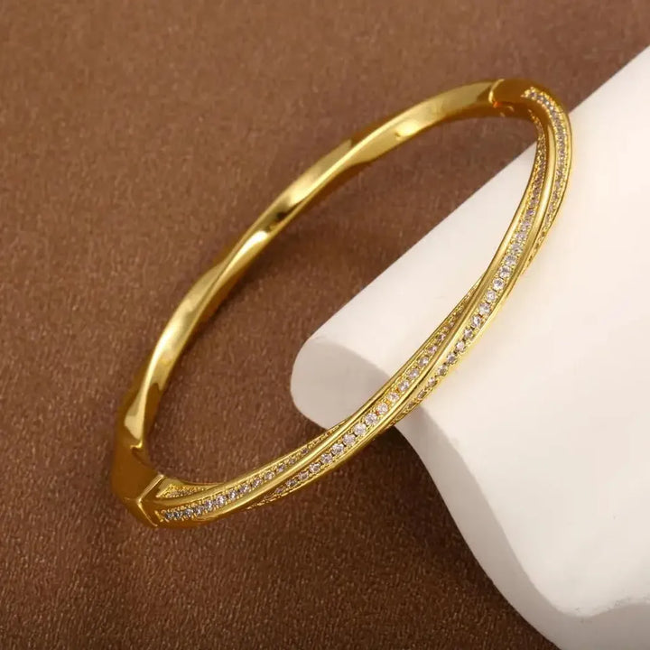 Elegantní krystalový náramek dvě řady